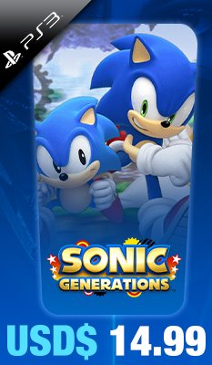 Sonic Generations (Greatest Hits) Sega 