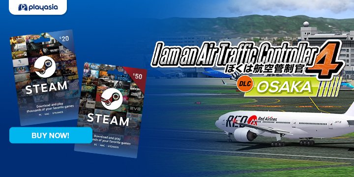 ATC4: Airport OSAKA [RJOO], Technobrain, Steam, DLC, I am an Air Traffic Controller 4: Airport, ATC4, I am an Air Traffic Controller 4, I am an Air Traffic Controller, update, Steam gift cards
