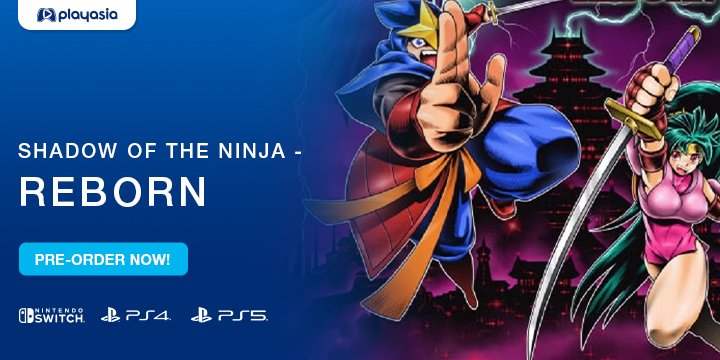 Shadow of the Ninja - Reborn, Shadow of the Ninja, PlayStation 5, PlayStation 4, Nintendo Switch, Switch, PS5, PS4, ININ Games, US, Europe, gameplay, features, release date, price, trailer, screenshots