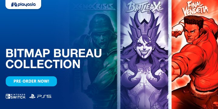 Bitmap Bureau Collection, Xeno Crisis, Battle Axe, Final Vendetta, PlayStation 5, Nintendo Switch, PS5, Switch, Europe, gameplay, features, release date, price, trailer, screenshots