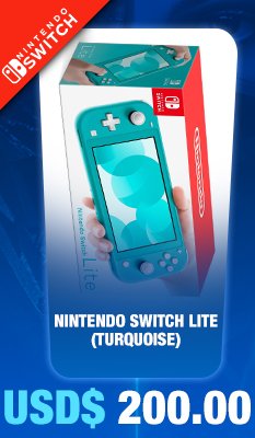 Nintendo Switch Lite (Turquoise) Nintendo