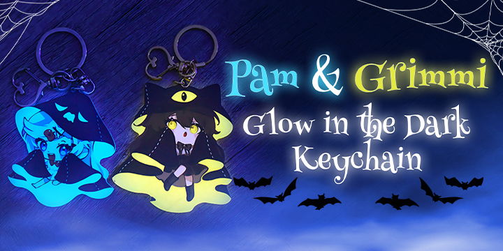 Obake Pam, Grimmi, Keychain, merchandise, glow-in-the-dark keychain, accessory, Halloween