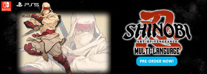 Shinobi: Art of Vengeance, multi-language, Sega, Japan, Nintendo Switch, Switch, PlayStation 5, PS5, pre-order, features, release date, price, trailer, screenshots