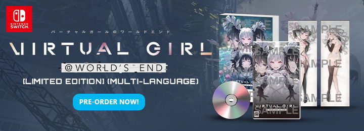 VIRTUAL GIRL @ WORLD'S END, Virtual Girl @ World's End, BushiRoad, Nintendo Switch, Switch, Japan, multi-language, limited edition, standard edition, gameplay, features, release date, price, trailer, screenshots